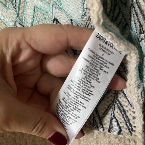 Zadig & Voltaire Dublin Embroidered Vest S - Picture 10 of 12